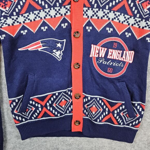NFL Team Apparel‎ Women's New England Patriots Cardigan Sweater Size L Football - Picture 3 of 16